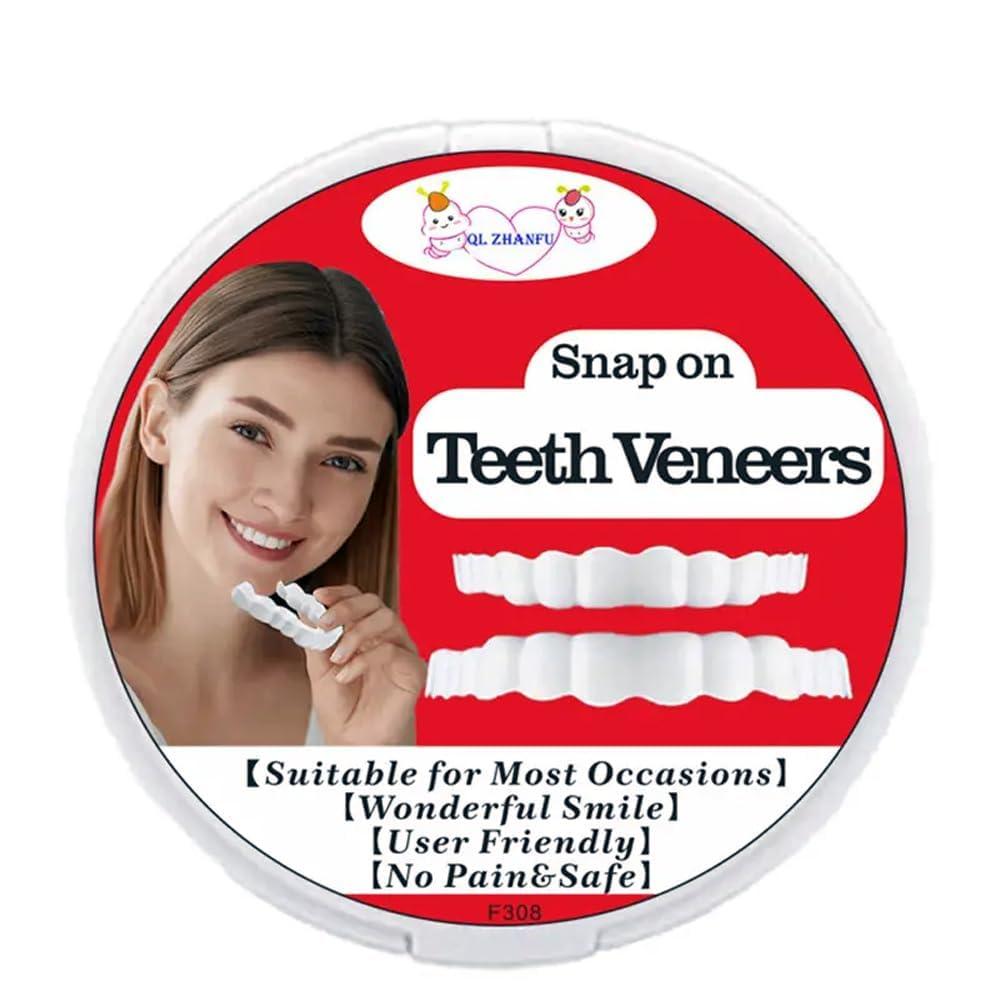 Zemiss Snap On Teeth Veneers Nonporous Dentures For Men Women Cover The Teeth Instant Confident Smile Temporary Teeth