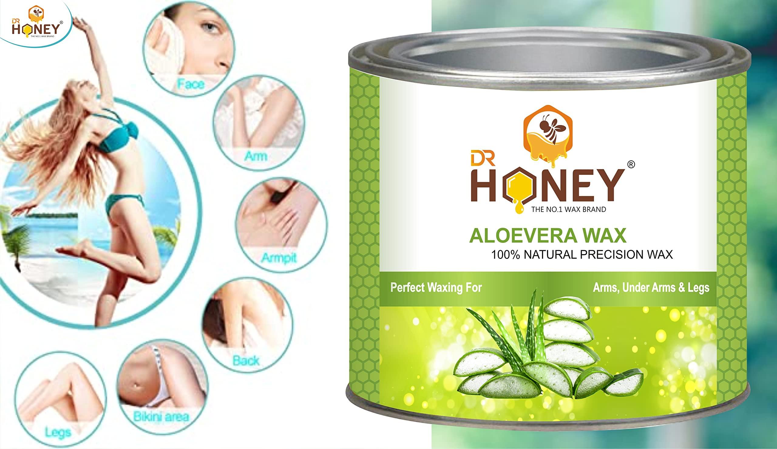 DR HONEY DR HONEY AloeVera strip and stick and wax Hair Remover Wax for Women, Body & Face Waxing, Natural Ingredients for Women, Body soft and for all skin wax strip and stick 600 gram