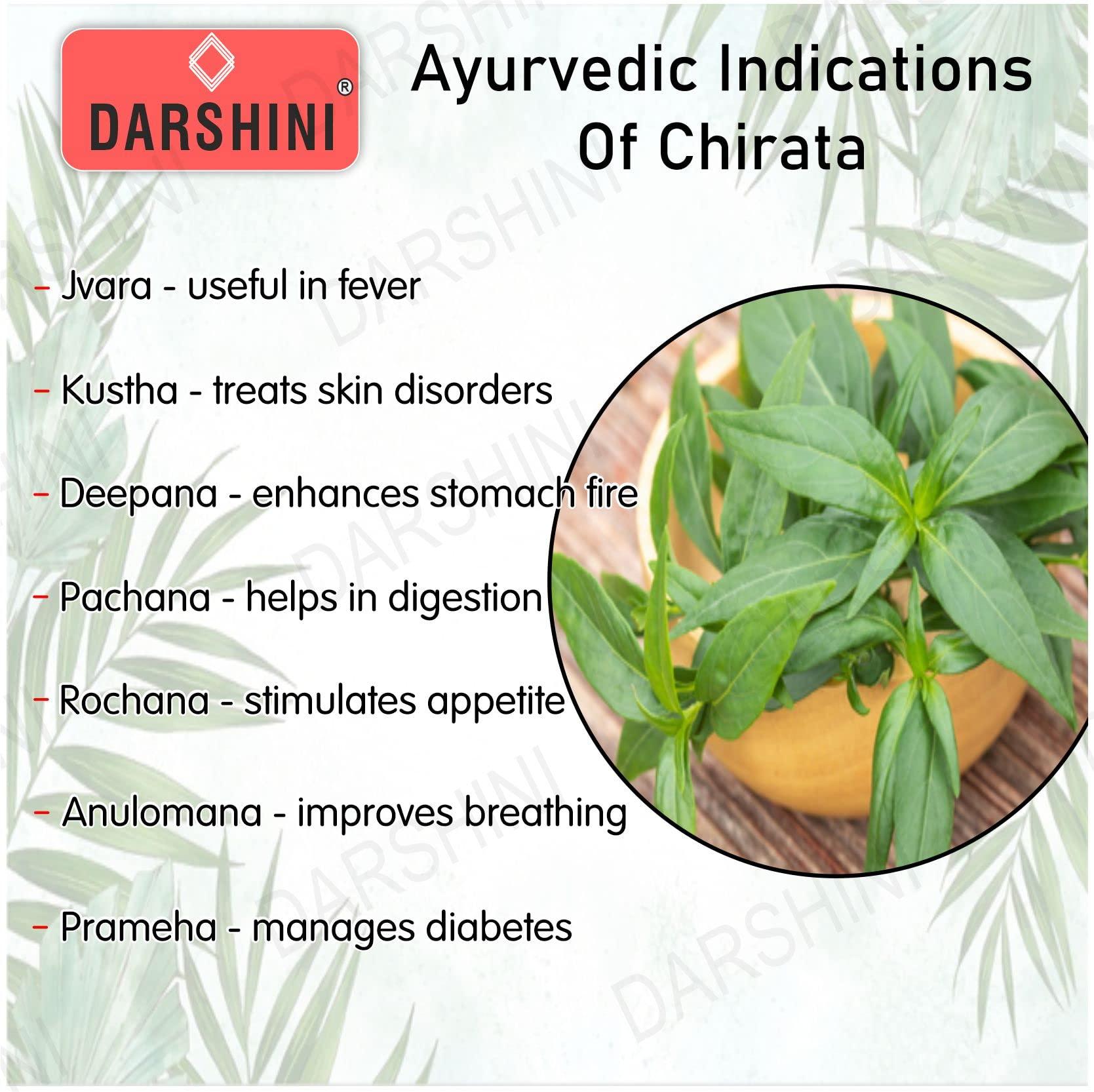 DARSHINI Darshini Chirayata Churn / Chirata / Chiraita / Bitterstick / Chirta Powder, Pack of 2, 200 gm X 2 = 400 gm