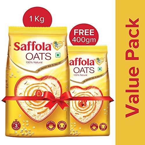 Saffola Saffola Oats, 1 kg with Free Saffola Oats 400 gm + Saffola Masala Oats Masala and Coriander, 500g