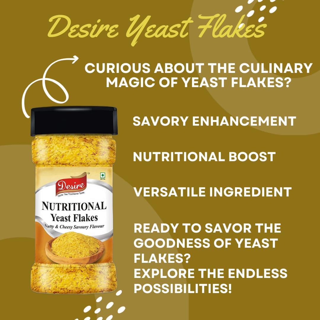 Desire Desire Nutritional Yeast Flakes (Gluten-Free Nutty Flavour) 50 Grams