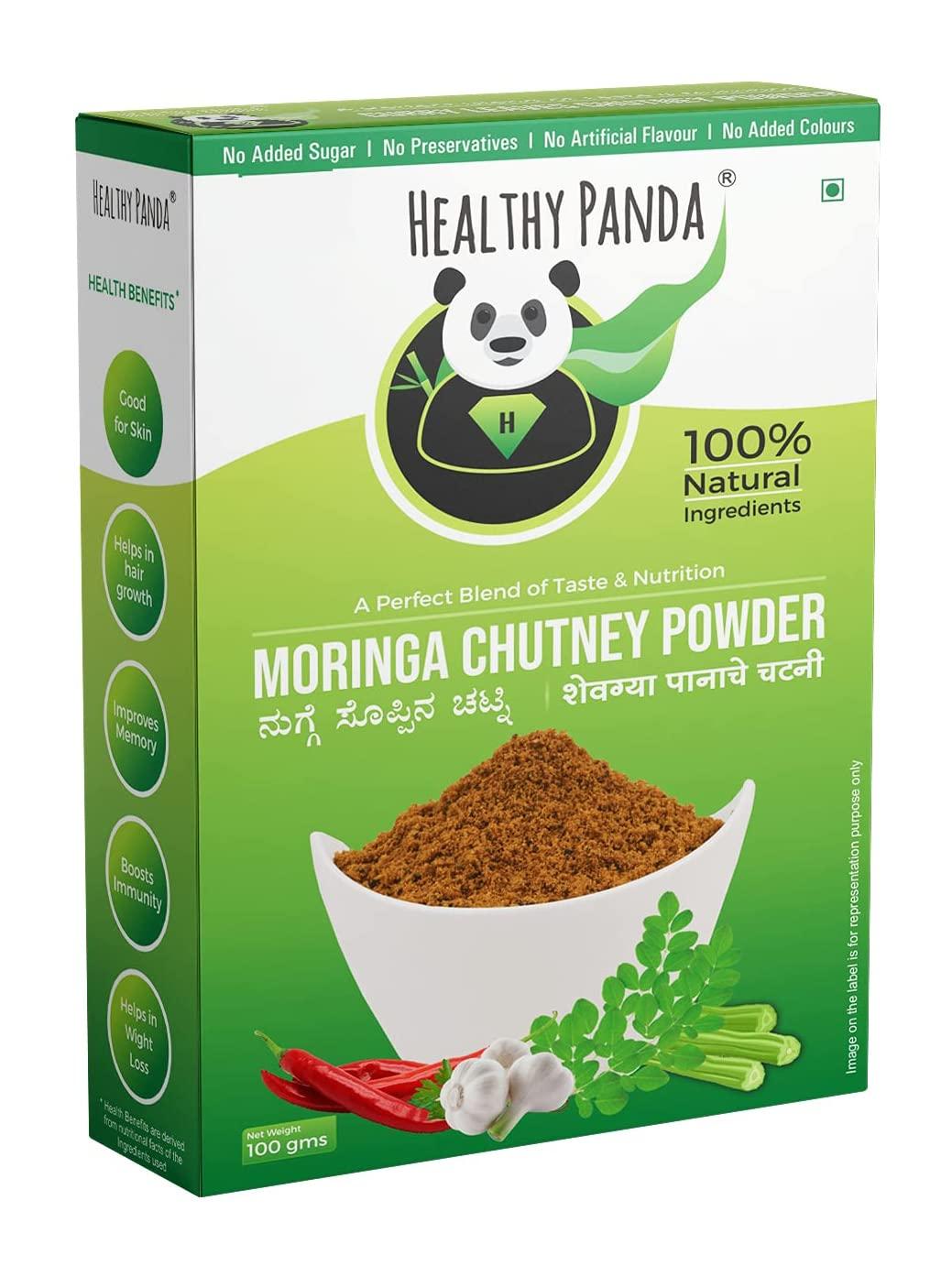 HEALTHY PANDA HEALTHY PANDA 100% Natural Pudina Chutney Power / Mint Leaves Chutney Powder (100 g x 4)