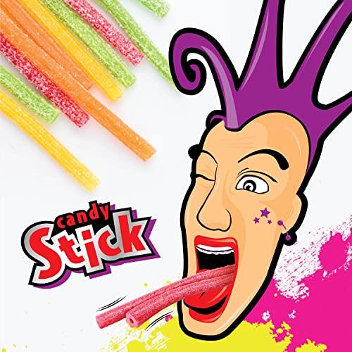 Sour Punk Sour Punk Candy Sticks, Blueberry Flavor - Pack of 12 (40g each), Sweet and Sour Chewy Candies || Party Treats Pack || Share with Freinds and Family