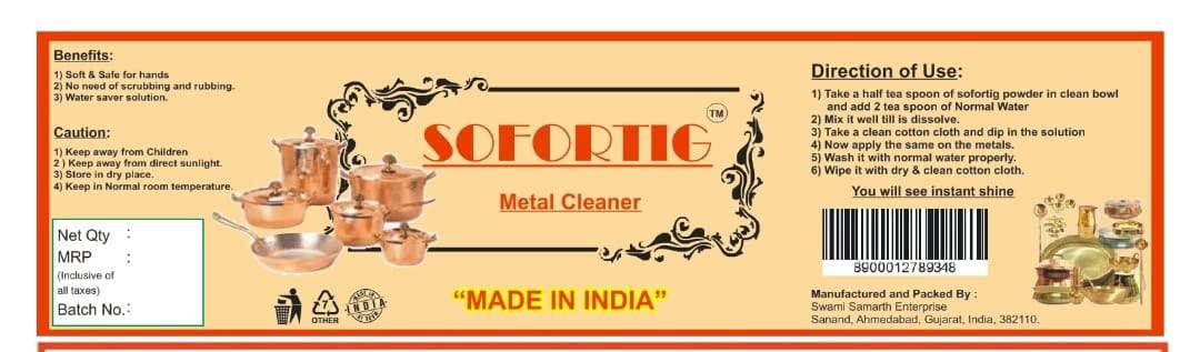 Generic Copper cleaner SSE Sofortig Instant Copper and Brass Cleaner 200 gm powder convertable into Reusable Liquid