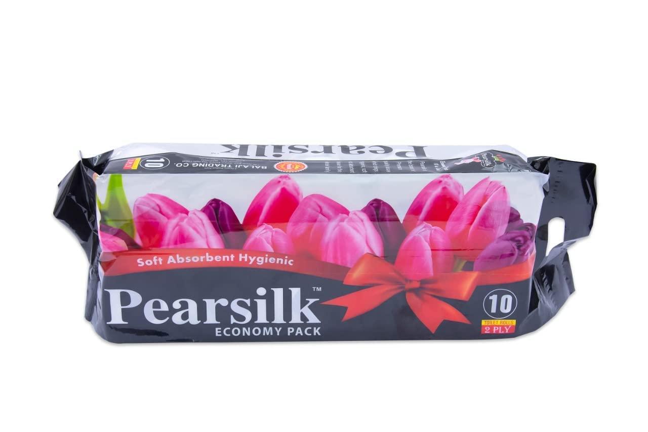 PEARSILK PEARSILK Toilet tissue paper roll, 2 Ply, 10 rolls Toilet Paper Roll Pack Of 10