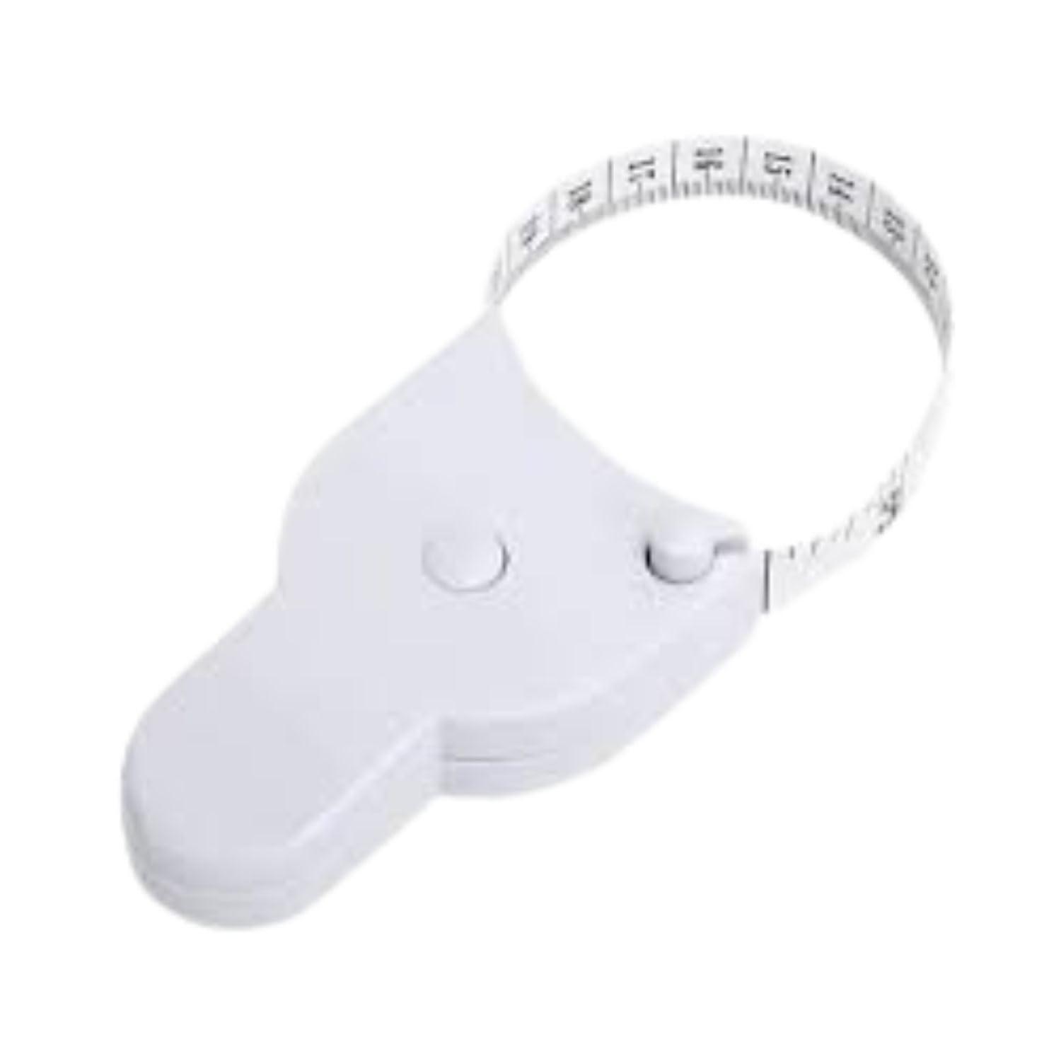 BRAVEZI Bravezi Personal Body Skin Fold caliper and Analyzer_Cream and Girth Measurement Tape For Body Fat_White (Pack of 2)