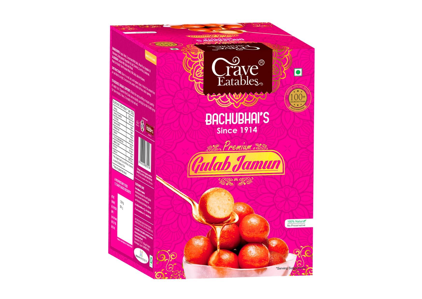 Crave Eatables Crave Eatables Bachubhai\'s Gulab Jamun (Pack of 1 Kg  1)