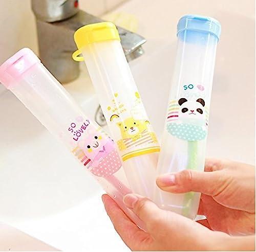 Prostuff.in Prostuff.in 2 Pcs Toothbrush Holder with Cap Antibacterial Toothbrush Case Cover, Travelling Accessories Multi Color