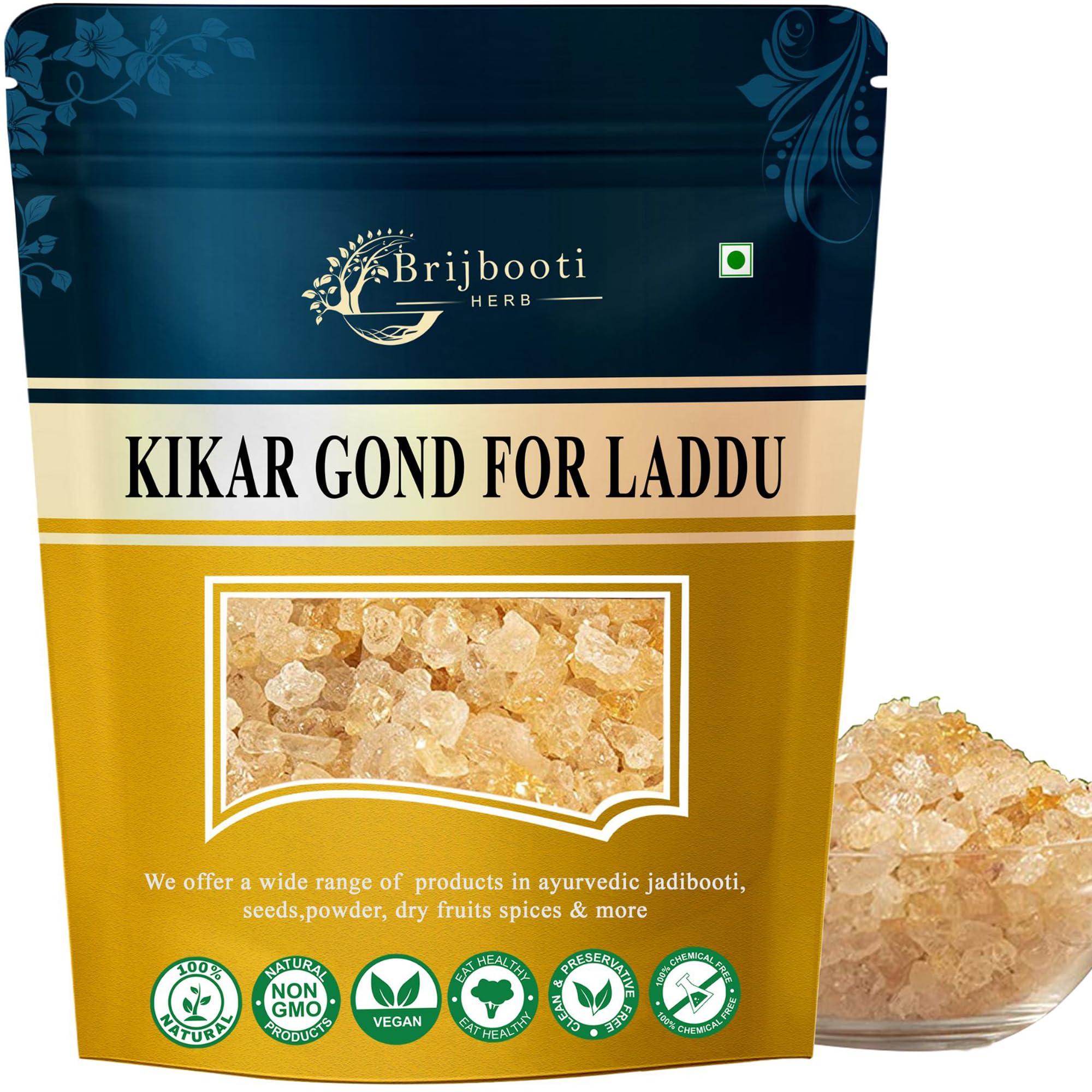BrijBooti BrijBooti Organic Babool Gond For Ladoo -(250 Gr) Kikar Gond - Gum Arabic - Babul Gond - Premium Export Quality