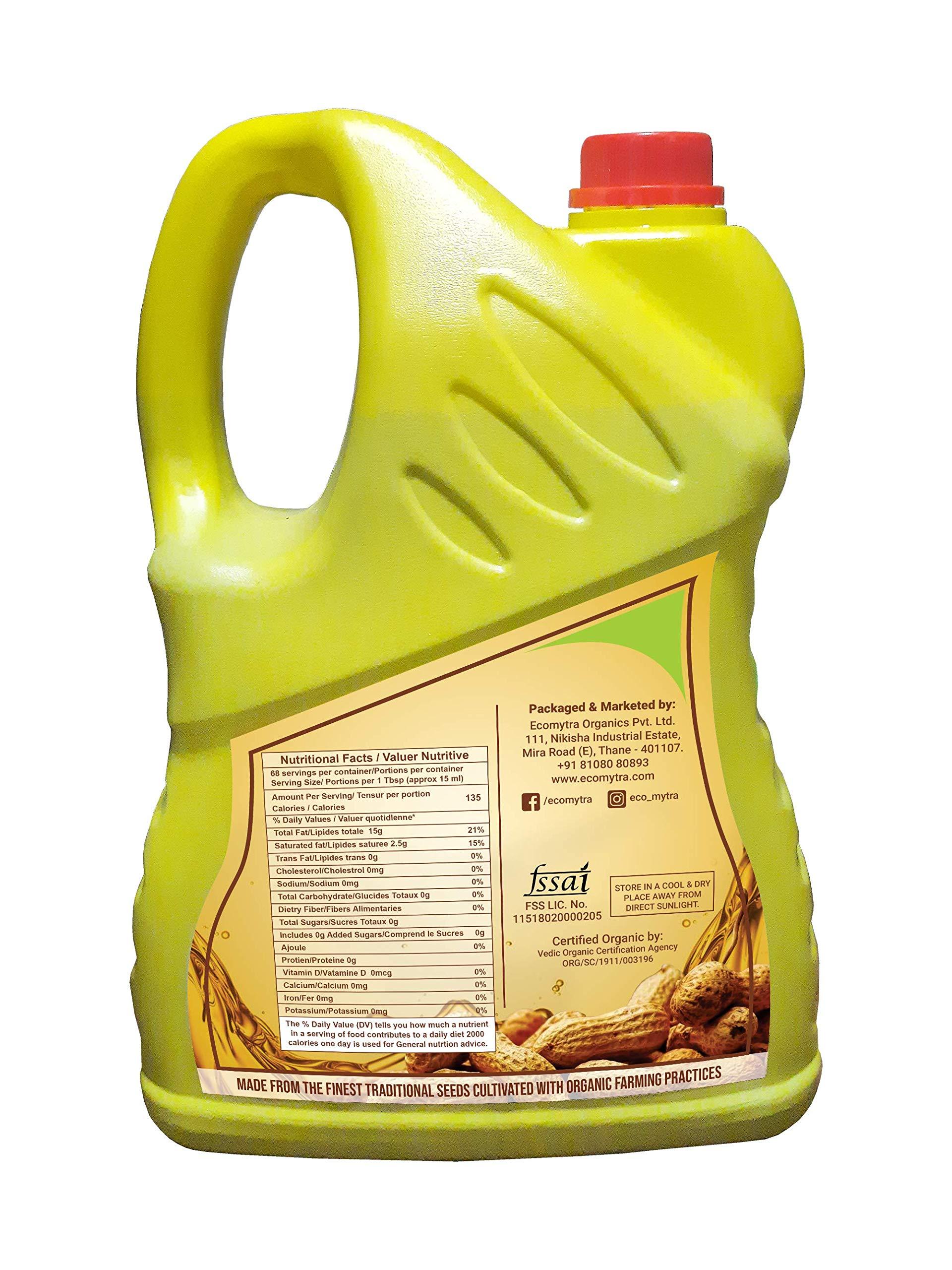 ecomytra Ecomytra Organic Groundnut Oil 5 LTR