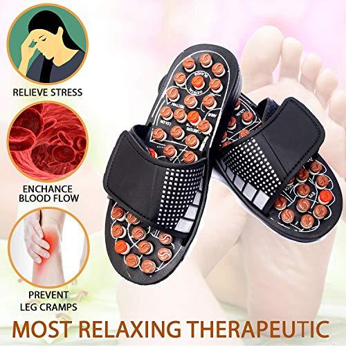 Tazomi Tazomi Spring Acupressure & Magnetic Therapy Accu Paduka Slippers for Full Body Blood Circulation Natural Leg Foot Massager Slippers For Men and Women (Unisex) (Size 6, 7, 8, 9) (9)