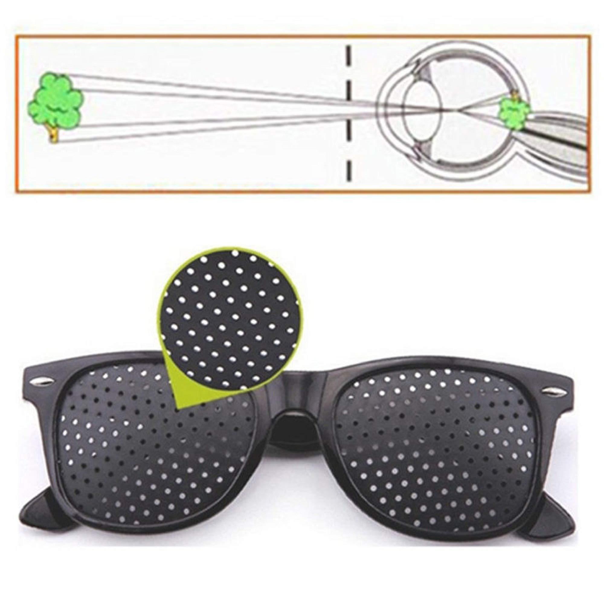 VisionsIndia Visions India Lazy Spectacles Pinhole Vision Correction Glasses Eyesight Improvement For Men/Women/Kids (Square)