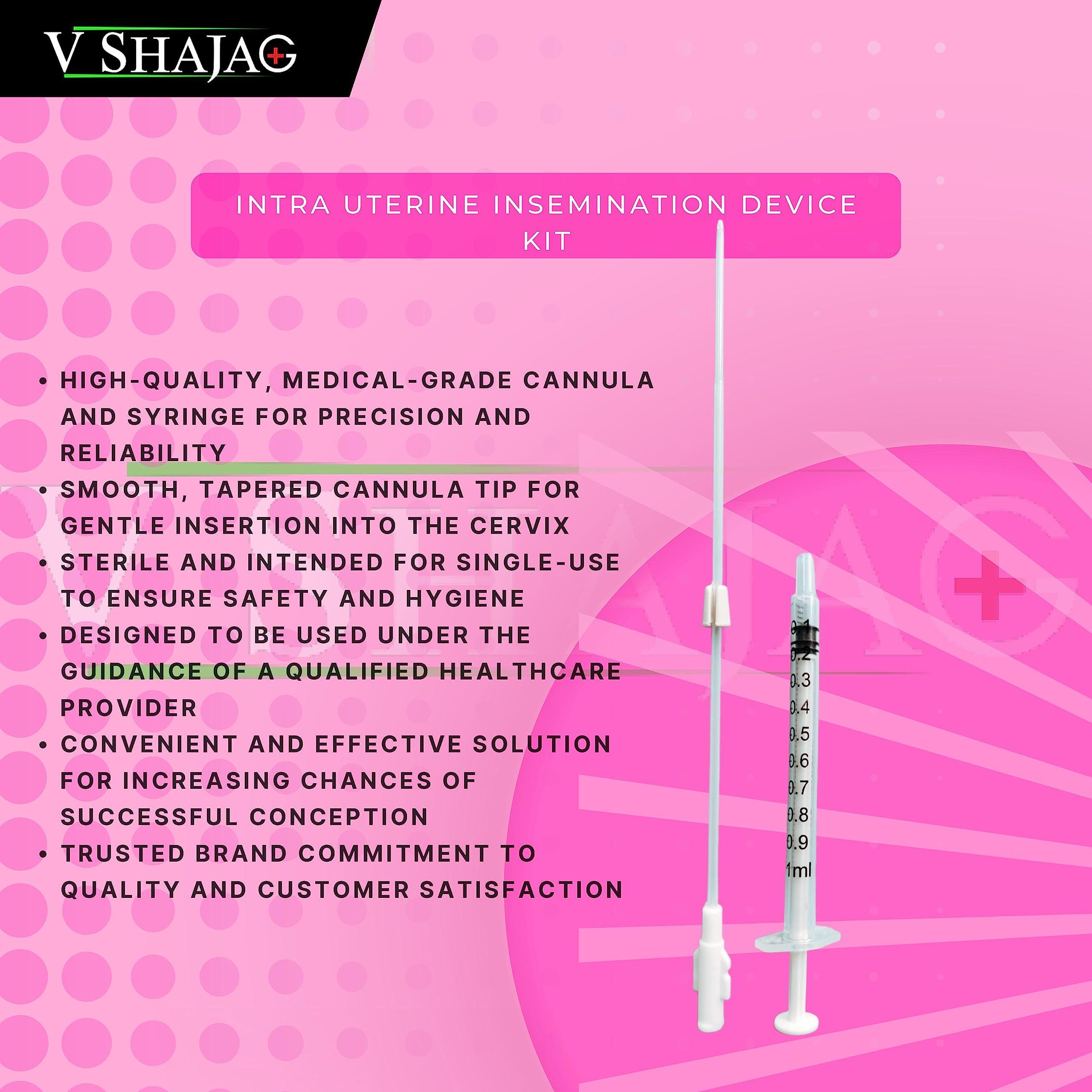 V SHAJAG V SHAJAG Intra Uterine Insemination Device - Complete IUI Cannula Kit (17cm)-Fertility with Precision (Pack of 12)