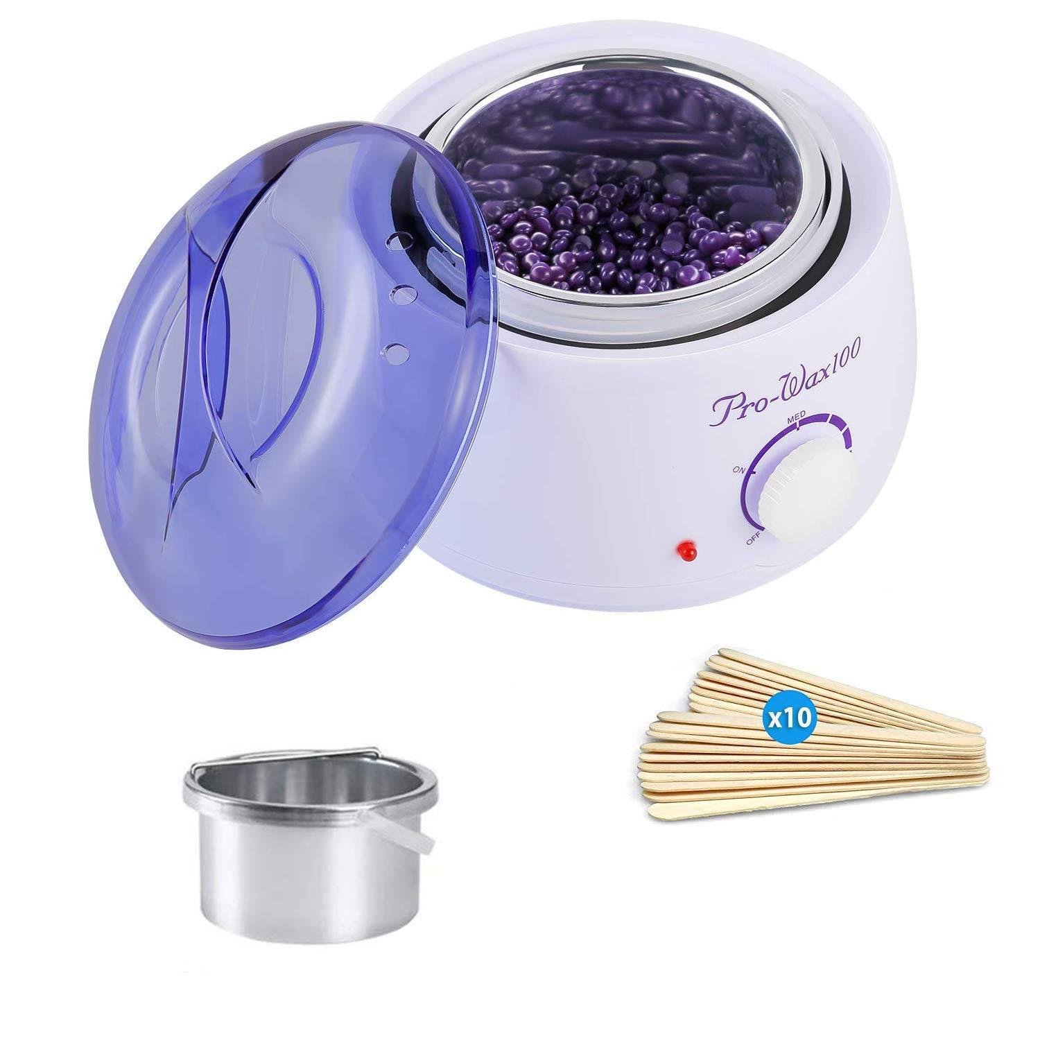 VASTU CREATION VASTU CREATION PRO-WAX 100 Hot Wax Heater/Warmer Salon Spa Beauty Equipment for Hard Strip Waxing 400ML With 10 Wooden Stick