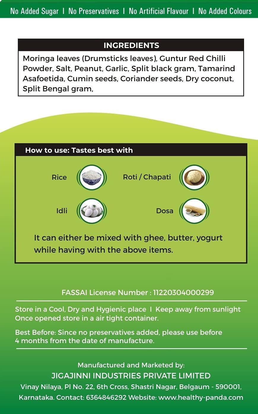 HEALTHY PANDA HEALTHY PANDA 100% Natural Pudina Chutney Power / Mint Leaves Chutney Powder (100 g x 4)