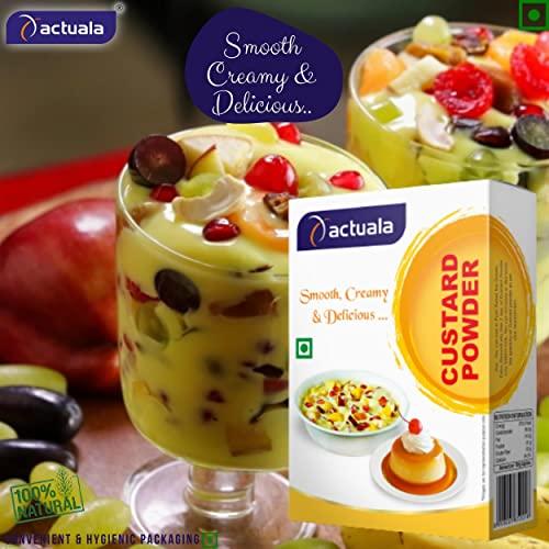 AACTUALA AACTUALA Custard Powder | Vanilla Flavor | Makes Smooth, Creamy and Delicious Custard - 200g (100g X Pack of 2)