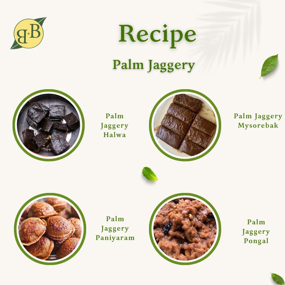 B&B Organics B&B Organics Palm Jaggery(karupatti) , 500 g