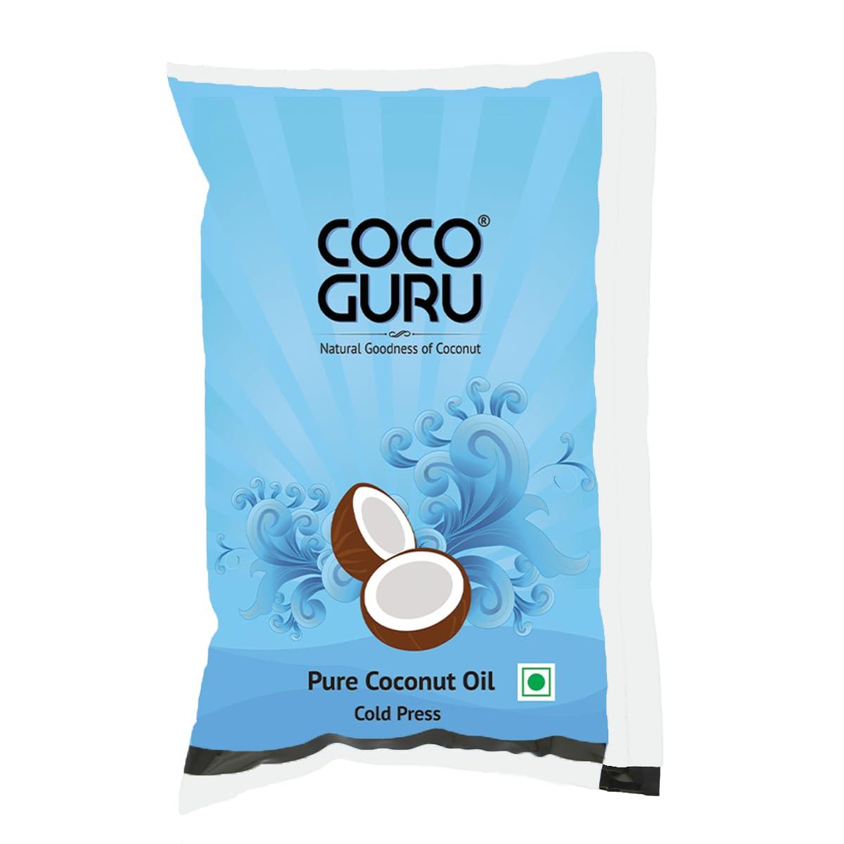 Cocoguru Cocoguru Cold Pressed Coconut Oil - Pouch 1 Litre