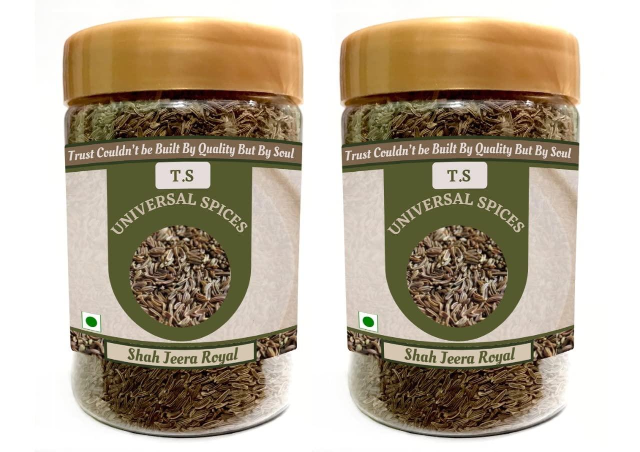 T.S. Universal T.S. Universal Shah Jeera Royal Combo/Whole Cumin Seeds/Natural Zeera/Organic Jeelakarra/Sabut Jira/Fresh Indian Spices/Usefull in Baked Products/Enhances Taste (125gmx2)
