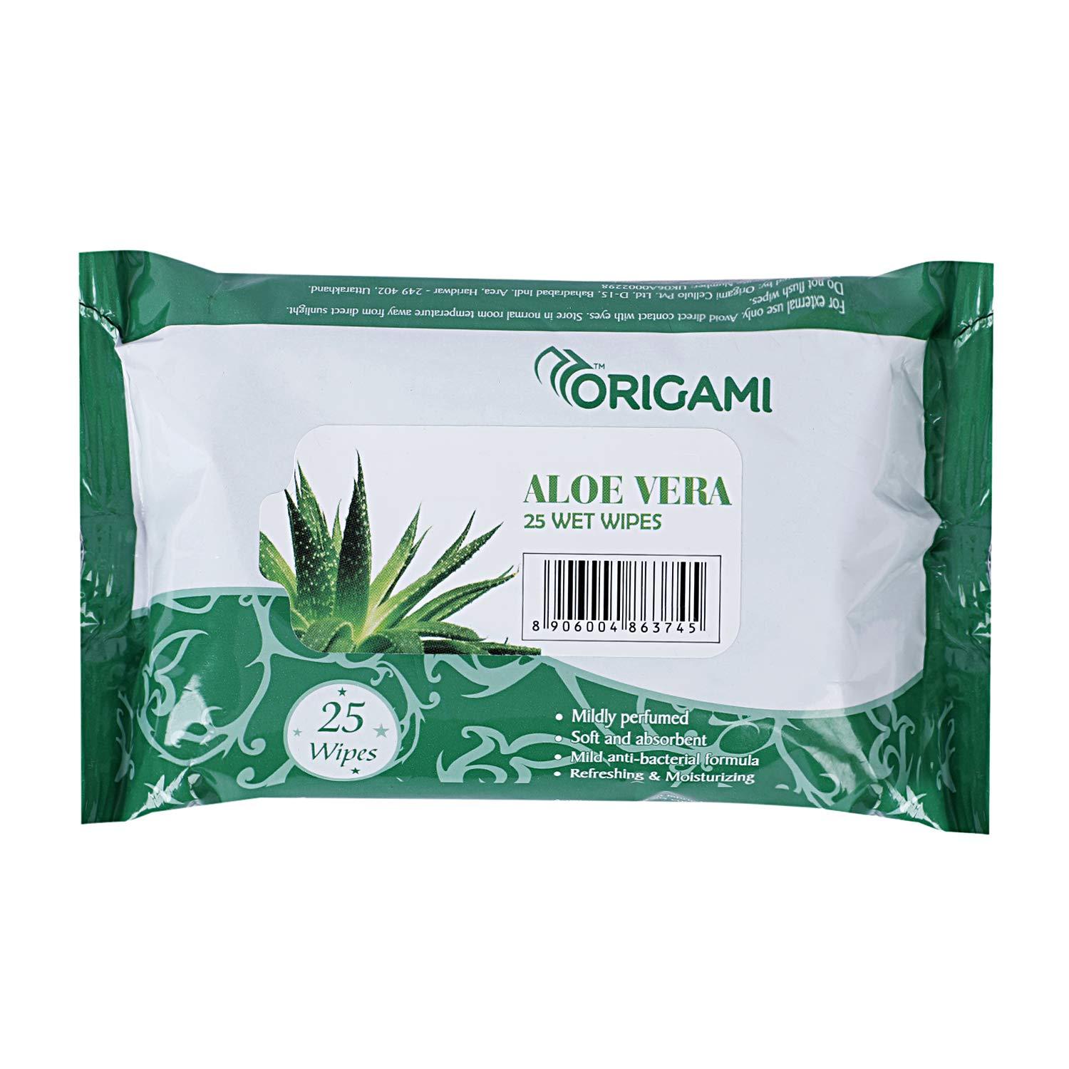 Origami Origami Wet Wipes/Wet Tissue/Wet Facial Tissue - 15 x 20 cm - 25 Pulls Per Pack - Pack of 6-150 Wipes - Assorted Fragrances
