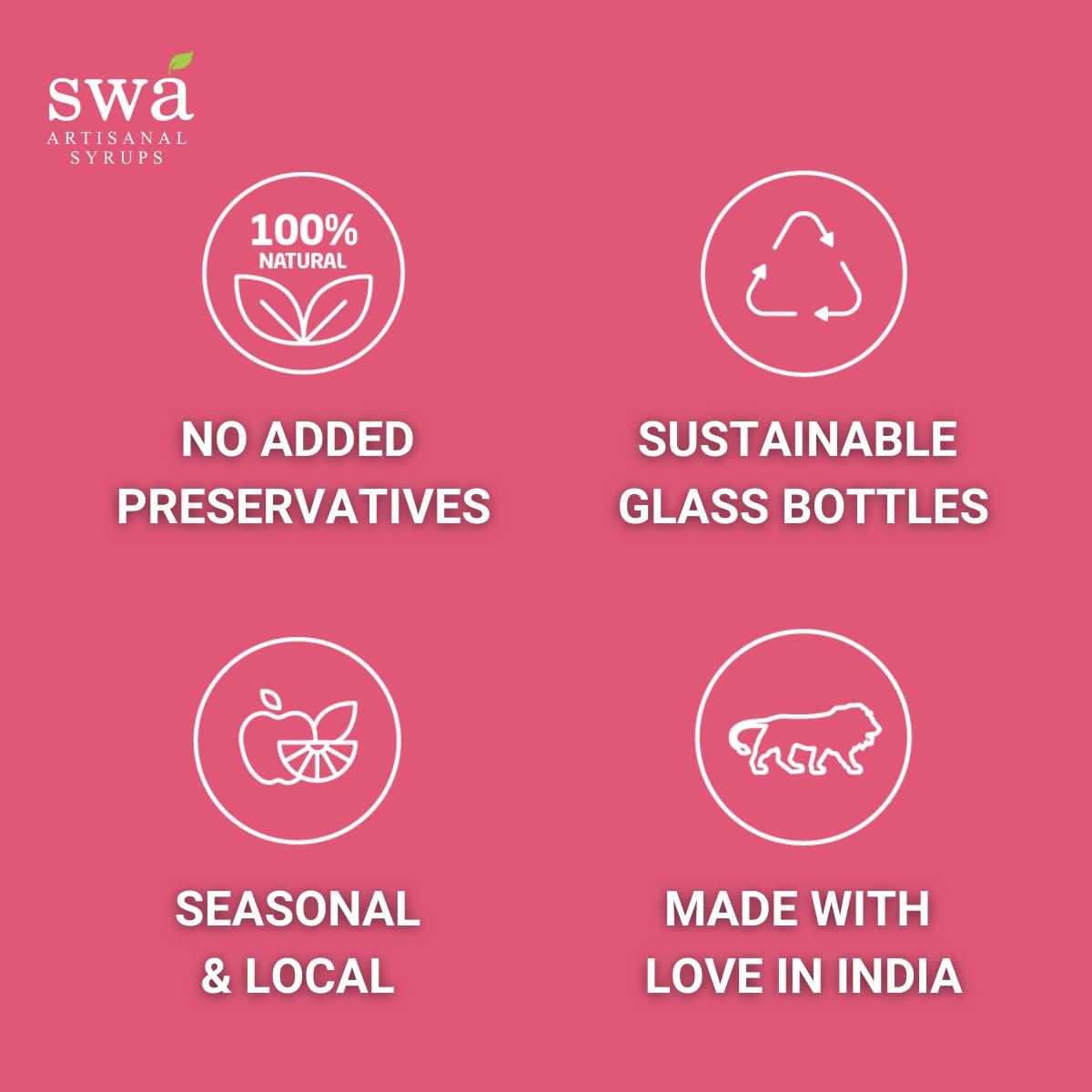 Swa Artisanal Syrups Swa Artisanal Syrups - Festive Gift Pack, Specially Curated for Corporate Gifts / Diwali / Christmas / New Year / Festivals / Celebrations, 100% Natural & Handcrafted in India