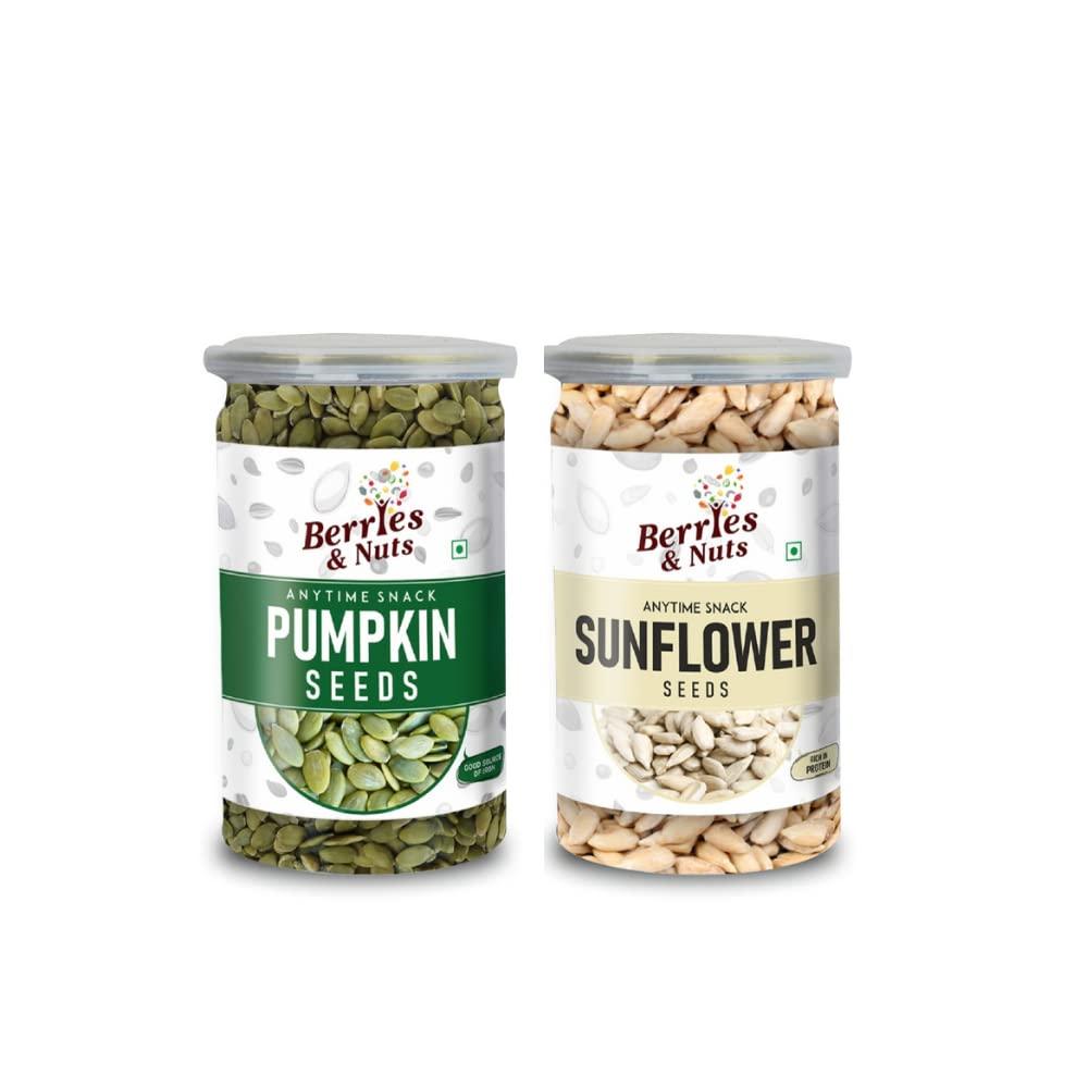 Berries And Nuts Berries And Nuts Pumpkin Seeds & Sunflower Seeds Combo | Pumpkin 200 Grams & Sunflower 200 Grams