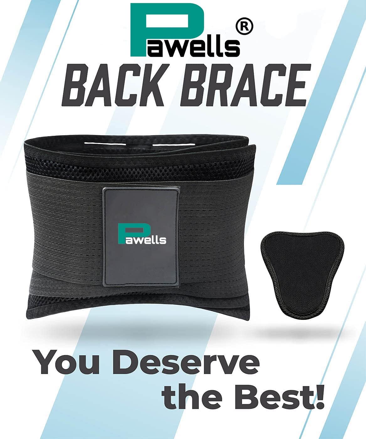 Pawells Pawells Lumbar Sacral Belt for Lower Back Pain Relief for Women and Men/LS Belt with Adjustable Back support Belt for Back Pain Universal, Lower Back support with Extra Triangle Support.
