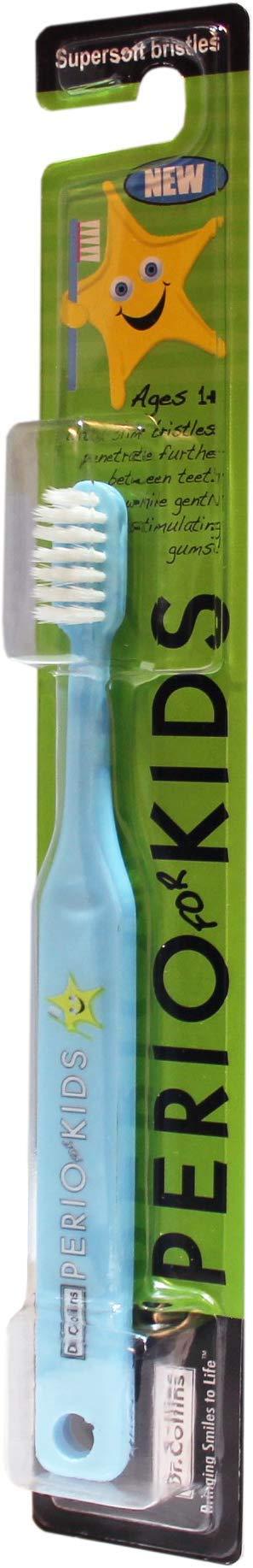 DR. COLLINS Dr. Collins Perio Toothbrush for Kids, Blue (Pack of 6)