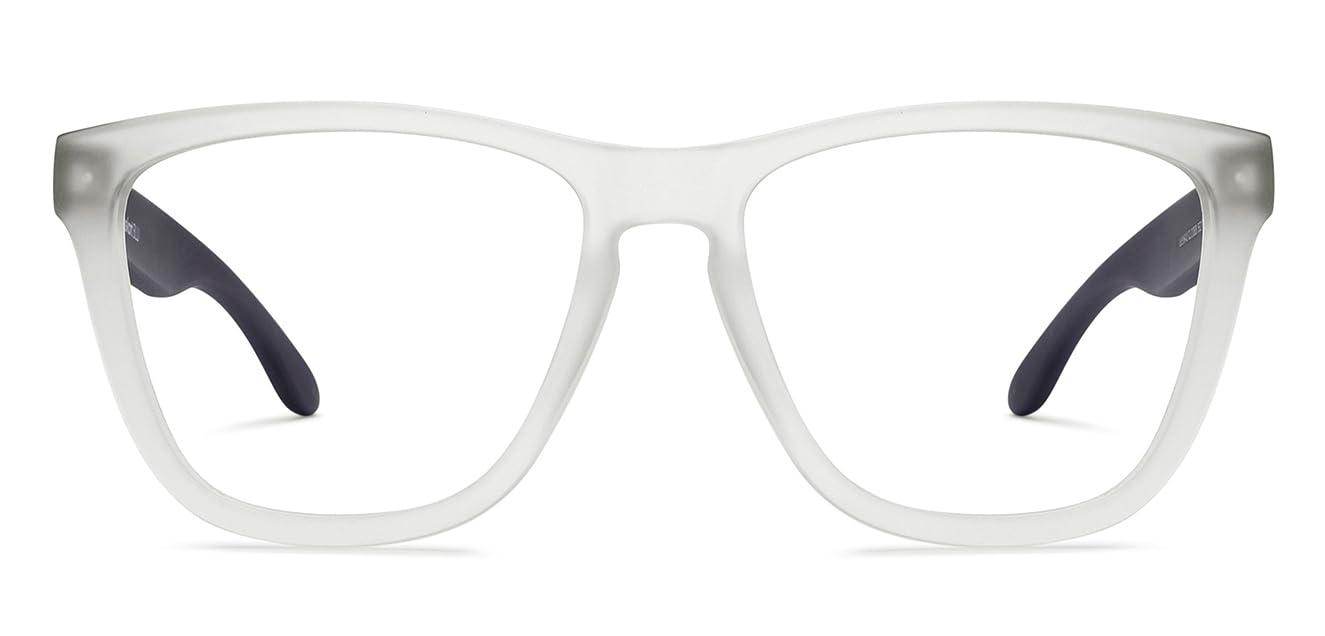 LENSKART BLU LENSKART BLU | Blue Billion Collection | Zero Power Blue Cut Computer Glasses | Anti Glare, Lightweight & Blocks Harmful Rays | UV Protection Specs | Transparent | Men & Women | Large | LB E16412