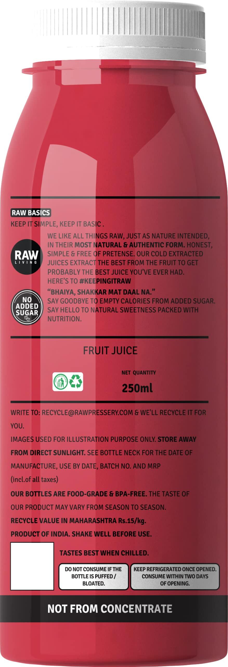 Raw Pressery Raw Pressery Grapefruit Juice (6 x 250ml) High Vitamin C & Dietary Fiber, Natural Energizer & Immunity Booster, Healthy Juice, No Added Sugar