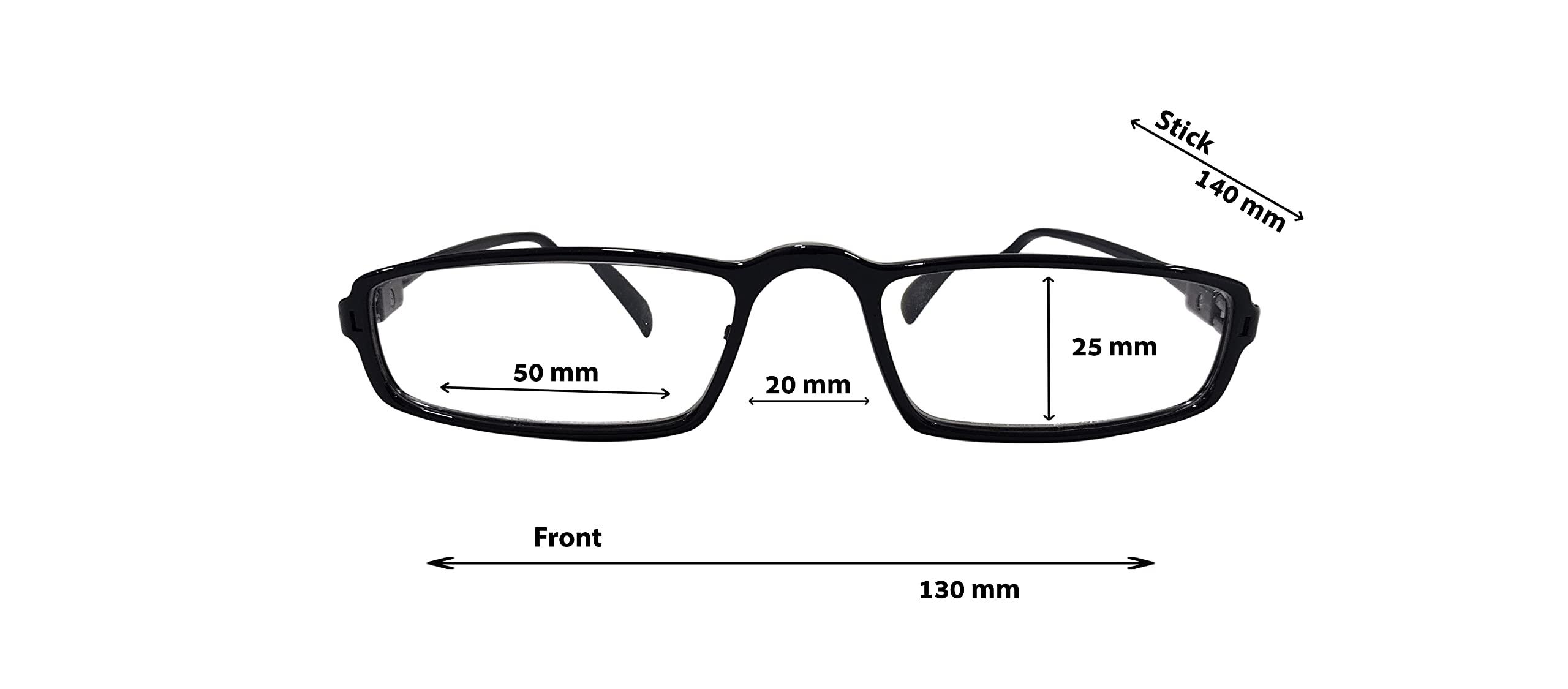 N Specs N Specs Reading Glasses for Men Women Rectangle TR Unbreakable Full Frame With Unbreakable Fibre Glasses (+2.50, Blue)