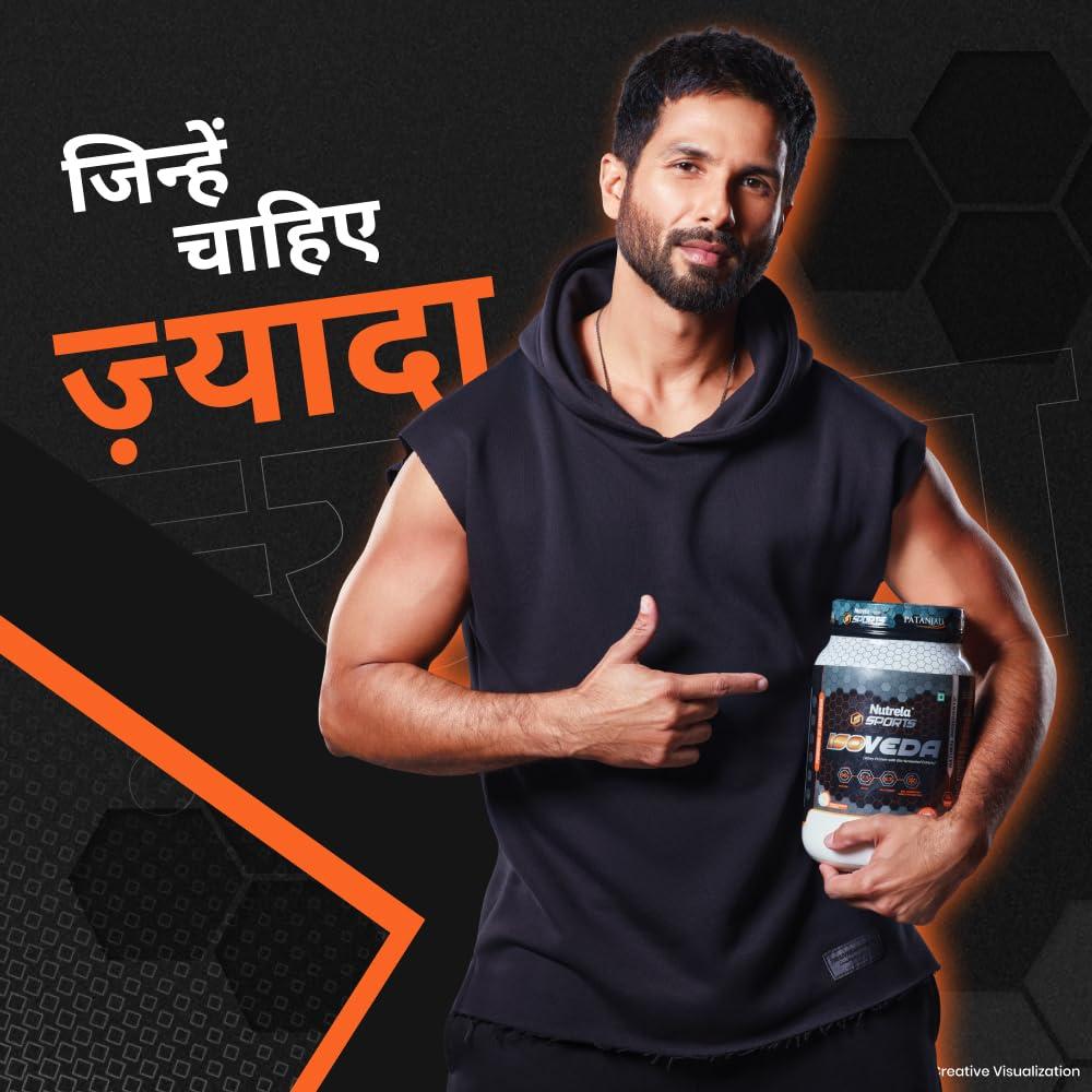 NUTRELA NUTRELA Sports Patanjali Premium Whey Isolate Protein Powder | 90% Protein, 7.5g BCAA, 5.7g Glutamine | 1kg Malai Kulfi Flavour