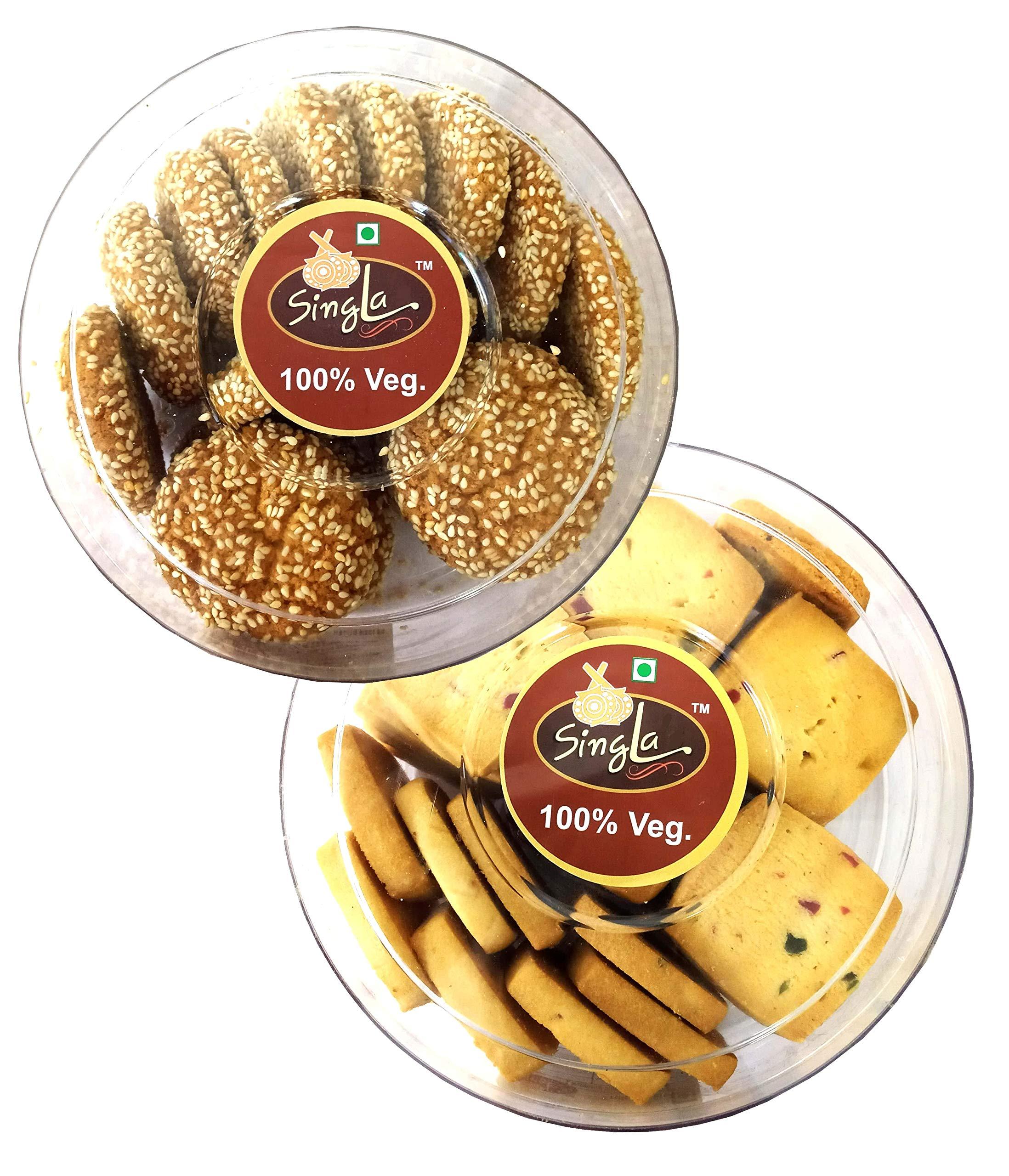 Singla Singla Fruits Cookies Biscuits 300g, Till Cookies Biscuits 300g Combo Pack (600g, Pack of 2) (2 * 300g)