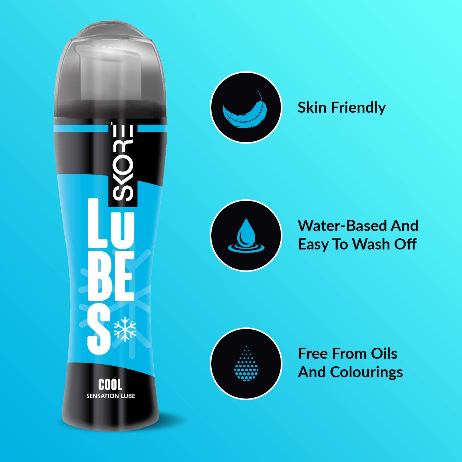 Skore Skore Cool Watermelon Flavoured Condoms & Cool Sensation Lubes - 50 ml