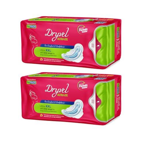 DRYVEL Dryvel | Ultra Sanitary Pads | Sanitary Napkins for Women | Sanitary Napkins with Wider Wings | Breathable Cotton Pads Sanitary Napkins | Pee Safe Sanitary Pads