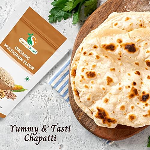 SAPPHIRE FOODS SAPPHIRE FOODS Atta with Multigrains Flour with High Fiber for Healthy Gut and Healthy Life (1kg)