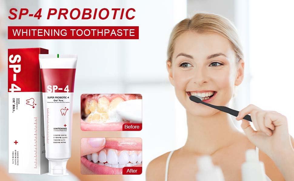 LACASA BEAUTY CARE SP-4 Probiotics Whitening Toothpaste, Sp-4 Probiotic Toothpaste, Yayashi SP-4 Probiotics Whitening Toothpaste, Teeth Whitener Toothpaste (1pcs)