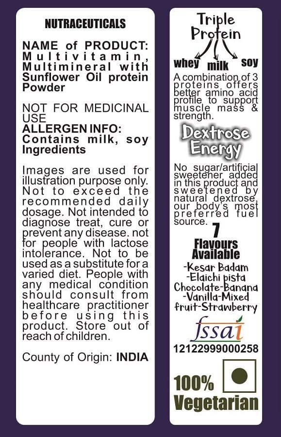 DEVELO Develo Protein Powder for Seniors, Elderly & Old Age People, Men & Women - 1kg Mixed Fruit