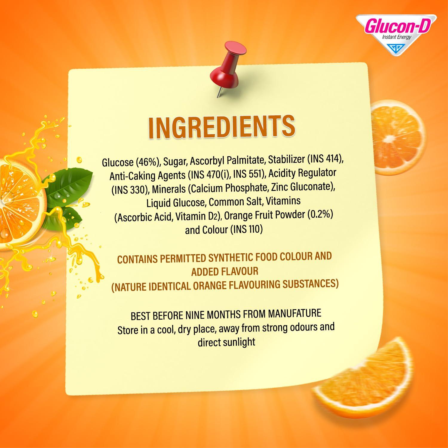 Glucon-D Glucon-D Immunovolt Energy Bite Tube (9 Chewable Tablets) 18gm (Orange - Pack of 20 Tubes)