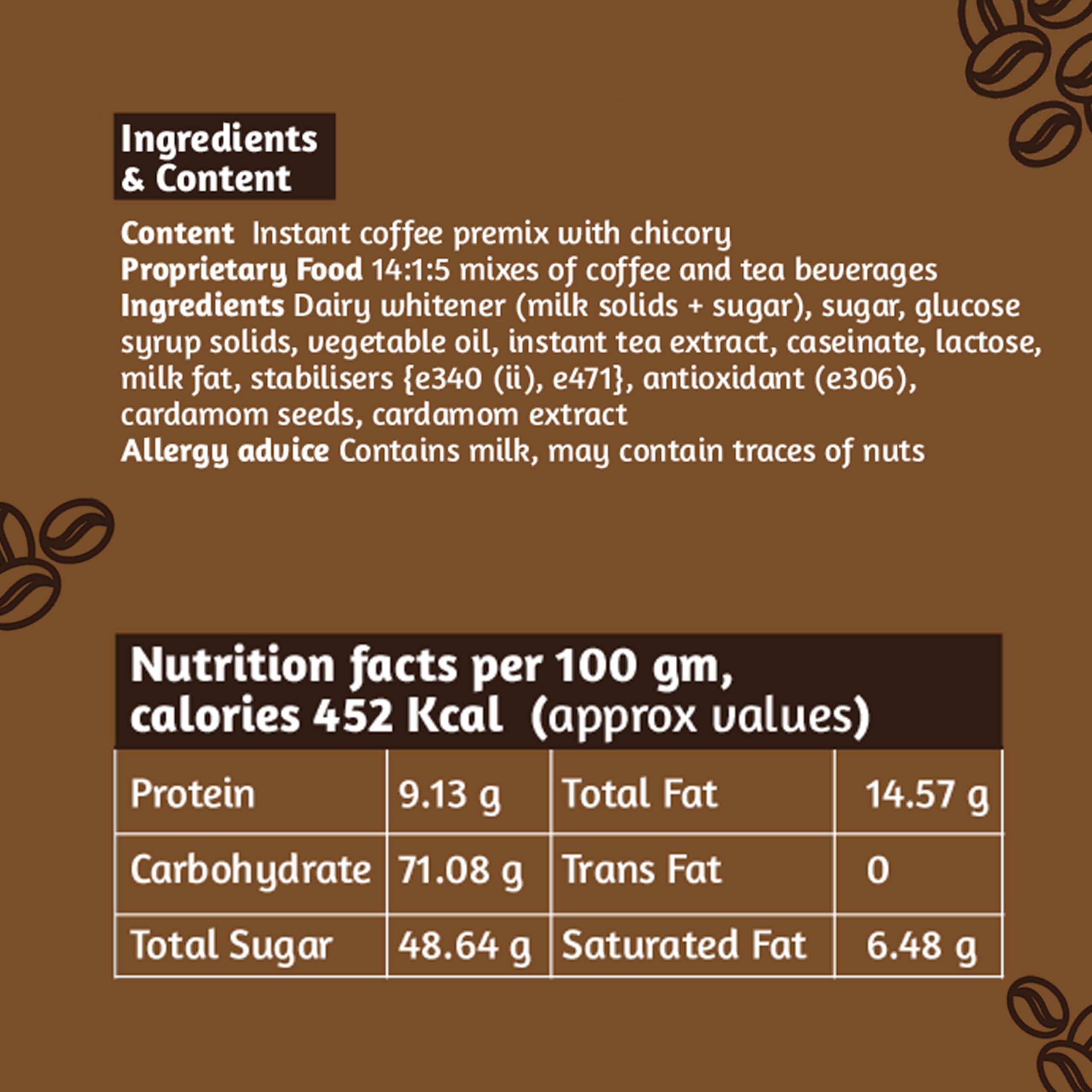 CHAIZUP Chaizup Dailly Instant Premix Coffee 16gm, 30 Serves, 30 Sachets, Instant Premix Coffee, Premix Coffee Powder, Ready To Drink Coffee