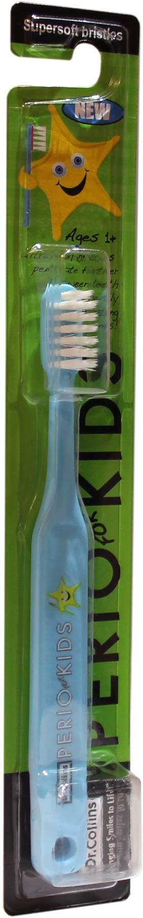DR. COLLINS Dr. Collins Perio Toothbrush for Kids, Blue (Pack of 6)
