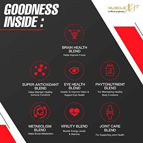 MuscleXP MuscleXP MultiVitamin Men Daily Sports with 47 Nutrients (Multi Vitamins, Multi Minerals, Amino Acids & 7 Health Blends) - 60 Tablets x Pack of 2