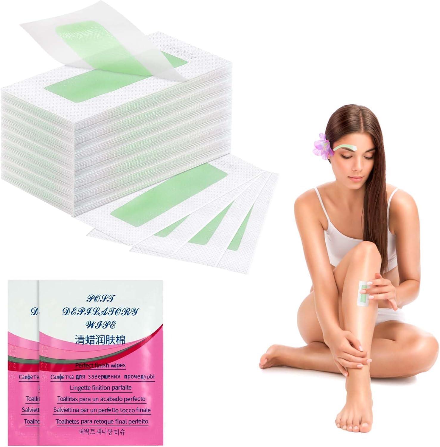 Rinpoche RINPOCHE Hair Removal Ready to Use Cold Waxing Strip Painless & Quick Eyebrows Upper Lip Chin Facial Wax Strips Kit for Gril\'s and Women\'s (Random) (Pack Of 10)