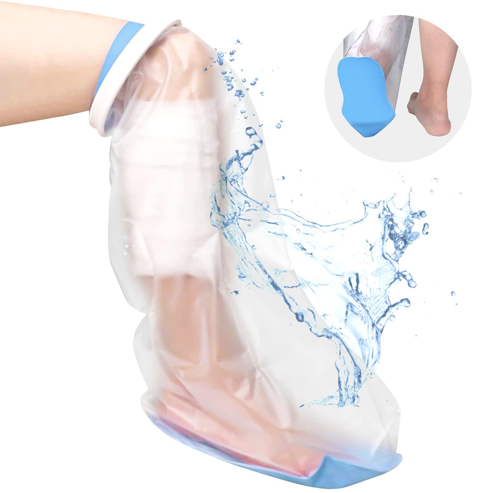 DNEOUXI DNEOUXI Waterproof Cast Covers for Shower Leg Adult, Cast Cover for Leg with Non-Slip Bottom, Watertight Leg Cast Protector for Knee Shank Foot Ankle Surgery Dressing Wound, Reusable
