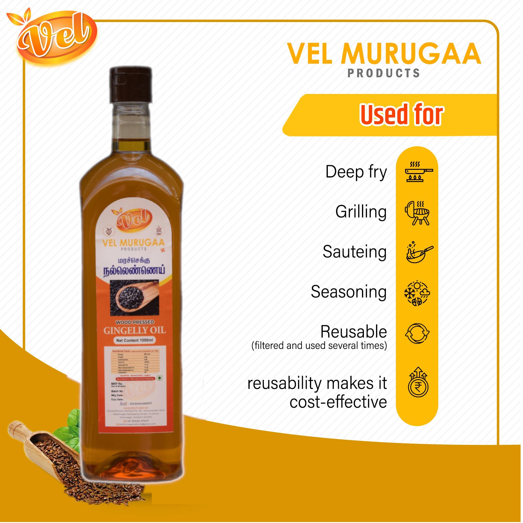 Generic Vel Wood Pressed sesame oil 1 ltr