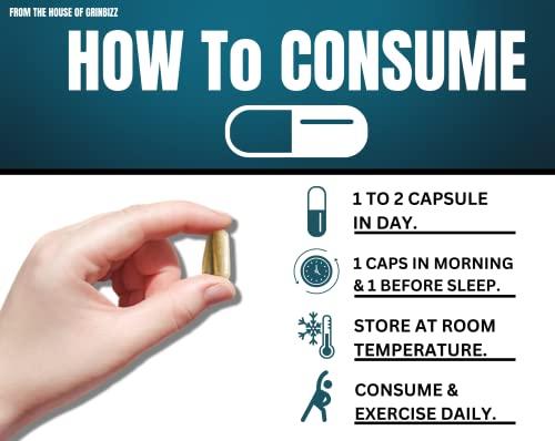 GRINBIZZ GRINBIZZ Speed Growth Capsule Advanced Herbal Formula To Increase Height | Growth On | Height Growth | Body Growth | For Girls & Boys | No Side Effects | 100% Ayurvedic (speed growth pk 15 capsule)