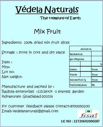 VÉDELA Naturals VÉDELA Naturals-Mixed Dried Fruits| Gluten Free | Vegan| Fruit Tea | Mix dried Fruit Slices for tea and cocktails |Cake| Pack of 20 Combination