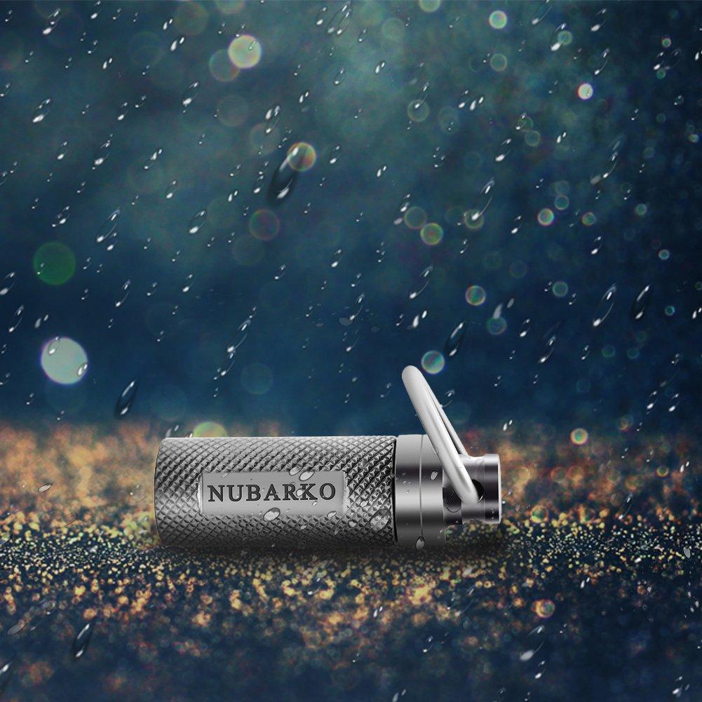 NUBARKO NUBARKO Mini Pill Fob, Titanium Keychain Pill Holder, Emergency Aspirin & Nitroglycerin Pill Holder for Men and Women, Waterproof, Light Weight and Non Allergenic