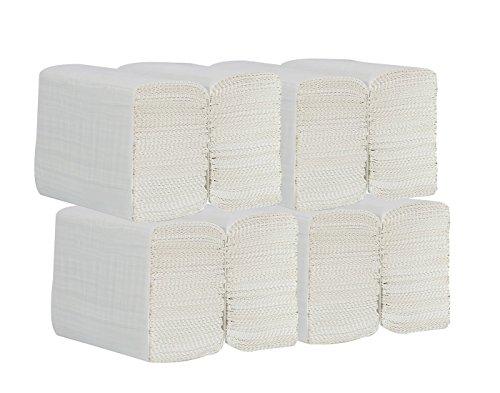 Somani Somani M fold Tissue paper | Paper towel | Absorbent | Single ply | Commercial white (150 Pack*4=600 Paper towels)