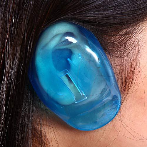 Estink Estink 2pcs Ear Cover Protector, Blue Ear Guard Waterproof Ear Cover For Shower Hairdresser Ear Protectors for Salon Home Use 1.8x3.1in
